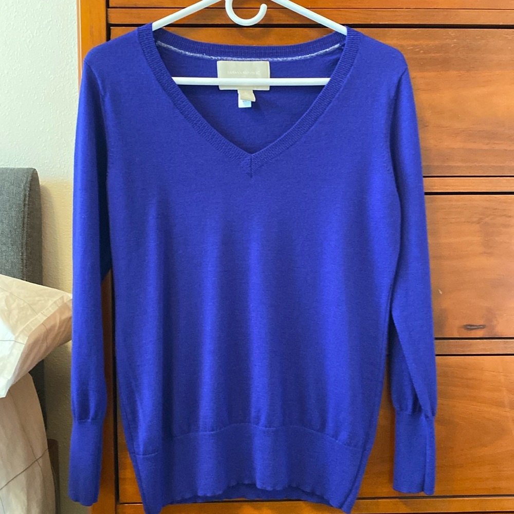 Banana Republic Merino Wool V-Neck Sweater, Size Medium